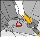 Follow locking lap and shoulder vehicle belt (3 point) installation to secure the child restraint for children weighing more than 52