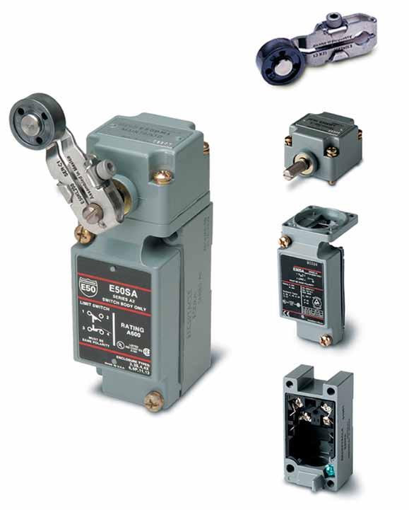 Modular Plug-In Limit Switches E50 Series Available as assembled switches or components E50KL200 Easy to Install High Reliability Low Maintenance Modular to Reduced Inventory E50ANR1 with E50KL200