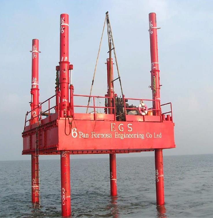 Fixed hydraulic offshore platforms 環島 6 號 (Formosa No.