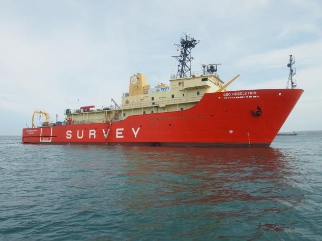 Our Offshore Survey Vessels R/V GEO Resolution 68m LOA Full ocean