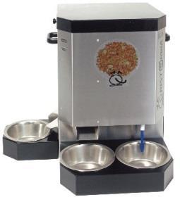 300/2 Elite Automatic food and water dispenser with two bowl holders and two 1,0 Lt bowls for croquettes with electronic device programmable up to 4 daily meals.