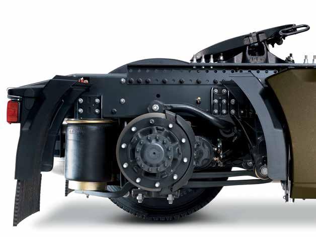 CAB REINFORCED AT KEY POINTS OF THE STRUCTURE FRONT SUSPENSION: LOAD
