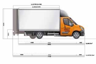 Dimensions BOX VAN WEIGHTS (KG) FWD RWD LL35 LL35 LLL35TW Load volume (m 3 ) 20 20 22 Gross Vehicle Weight 3500 3500 3500 Gross Train Weight 6000 6000 6500 Maximum Payload 1157 990 809 Kerb Weight