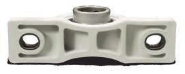 housings No core cavities to trap contaminants Features a molded, reinforced grease zerk;