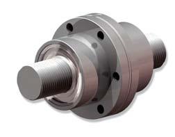 The split cylindrical nut is preloaded by clamping the two halves of the nut in a housing.