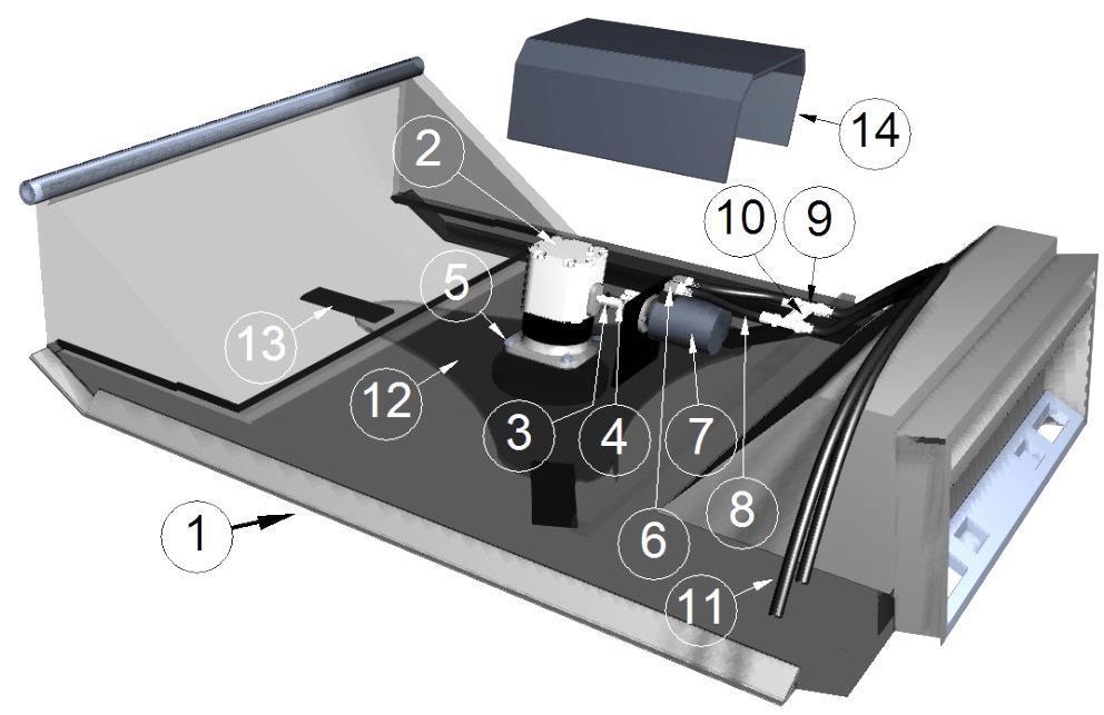 LFXDBC & MFXDBC Cutter Parts Cutter Deck Shown Transparent for Clarity Ref. Description Qty.