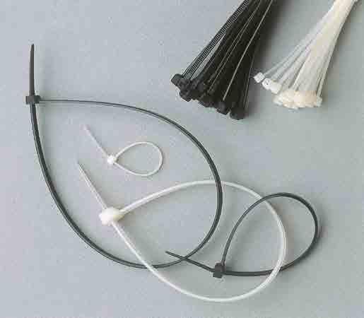 Cable Ties Natural : Made from U.L. approved polyamide 66. Flammibility rating : UL 94 V-2 Normal service temperature range : - 40 C to 85 C.