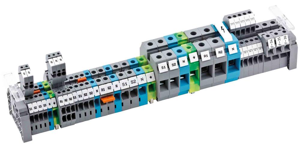 AVK Series Terminals AVK Series Screw Connection Rail Terminals provide the whole range of cross sections from 2,5 up to 240 mm².