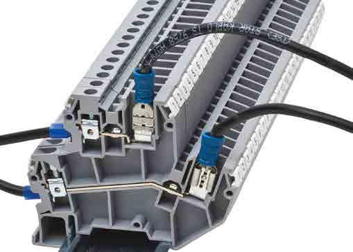 Double Deck Earth Terminals can be used in panels with limited space.