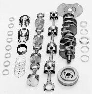 Small Block (stock stroke) Street, Oval Track, Modified and Claimer Crank Kits 340ci Kit contains: Keith Black pistons Moly piston rings (file fit) Federal Mogul main and rod bearings Forged