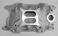 Intake manifolds Small Block Intake Manifolds 340-360 Engines (not for use on 318 cylinder heads unless otherwise noted) Edelbrock Performer (low rise dual plane): OK for use with 318 heads/ports,