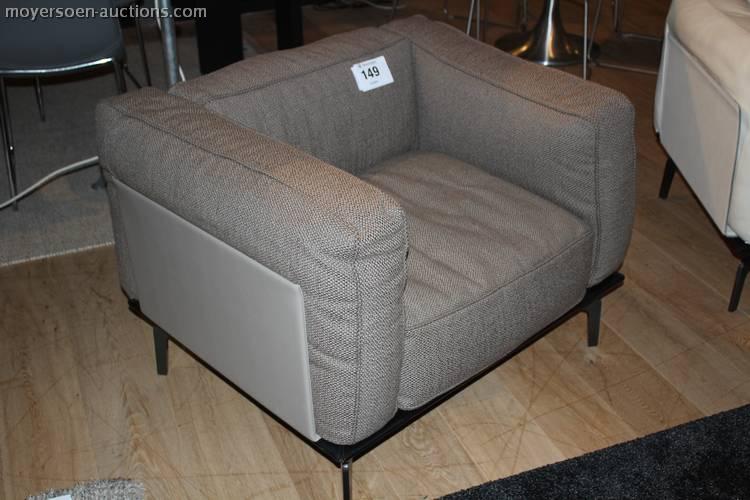 149 1 AVALON fabric armchair, with black metal