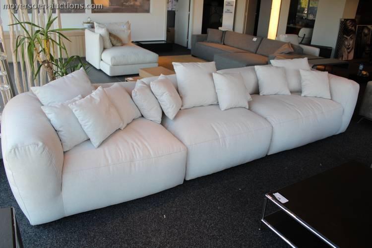 with 12 cushions, materials: fabric, color: gray / white,