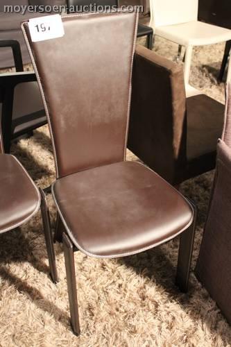 197 1 leather side chair, color: