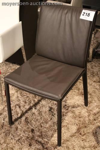 218 1 leather side chair, color: dark