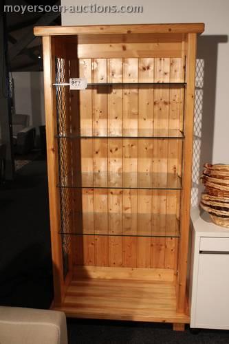 267 1 wooden display cabinet, with 4 glass
