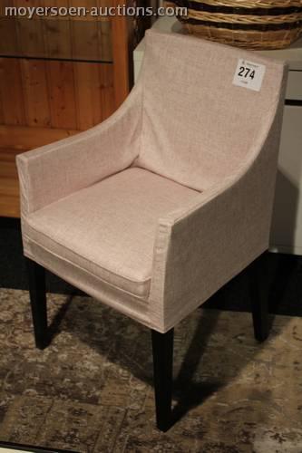 274 1 fabrics side chair, provided with wooden