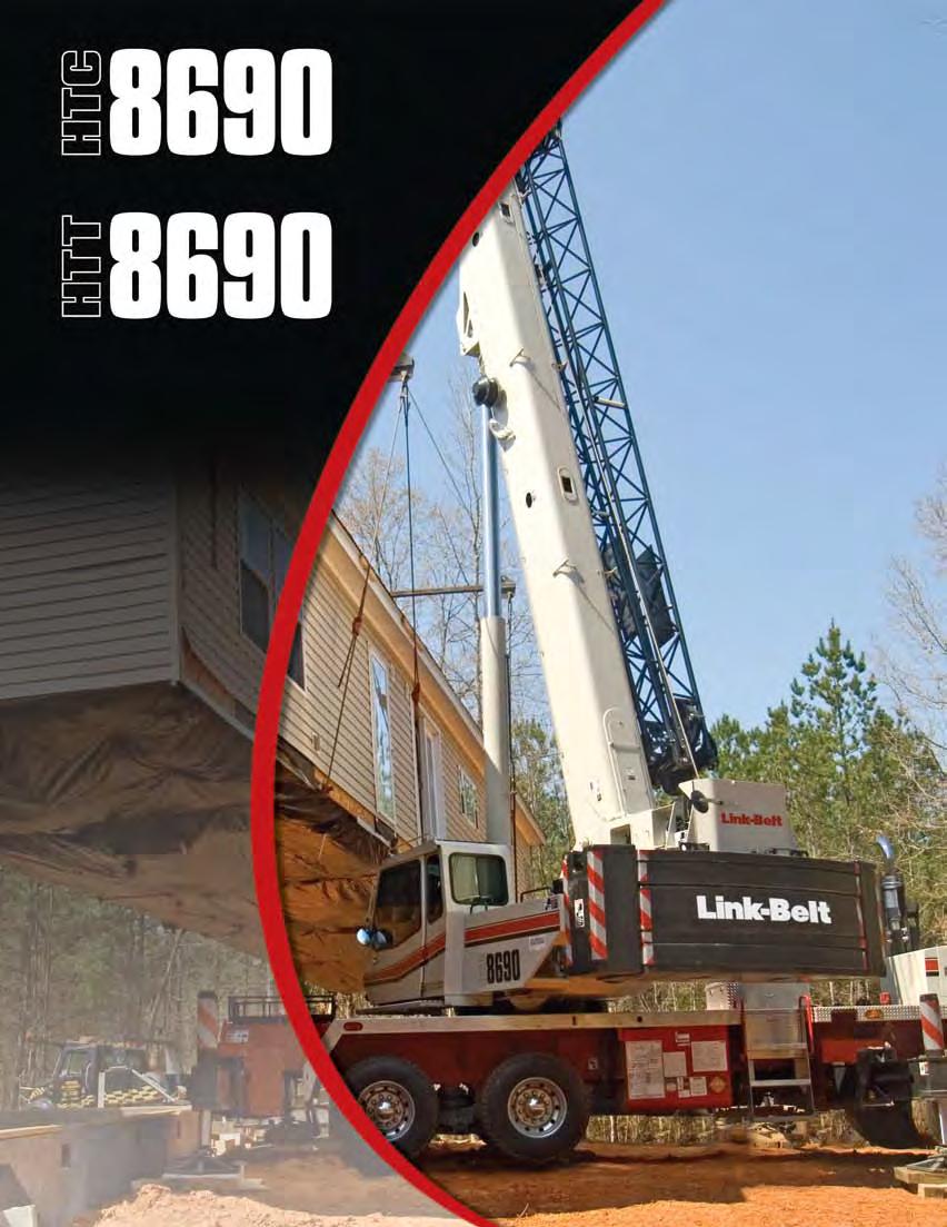 90-ton (81.65 mt) Hydraulic Truck Crane 90-ton (81.65 mt) Truck Terrain Crane The HTT s all-wheel steer provides outstanding on-site mobility. 90 tons (81.65 mt) at 8 ft (2.44 m) radius 38-140 ft (11.