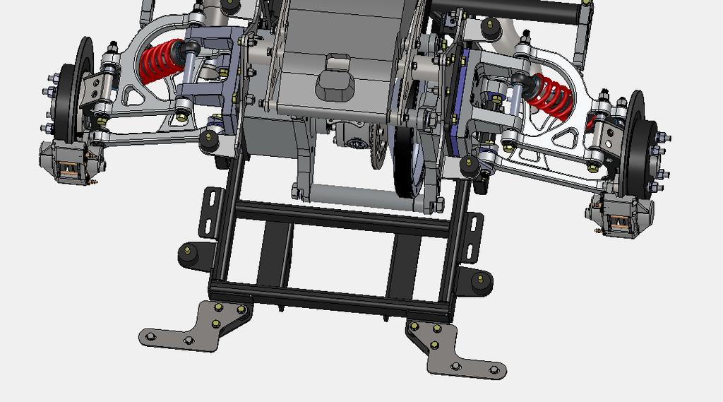 c. Install muffler brackets to body mount frame using hardware in supplied kit.