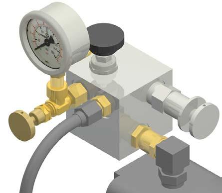 Installation 5HP Hydraulic Unit Manifold System Pressure Gauge 900PSI