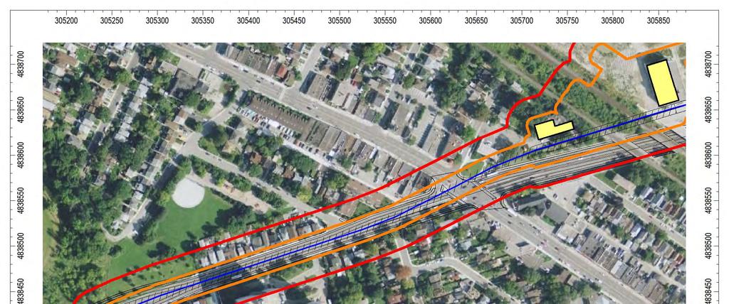 30m Area of Influence For Impact Pile Driving LRT TUNNEL PORTAL APPROX.