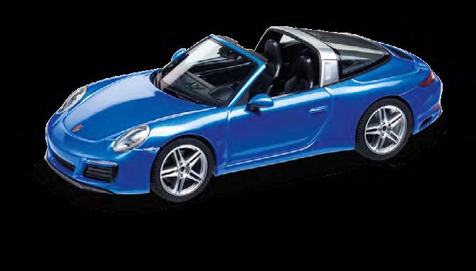 911 Targa [ 3 ] 911 Targa 4. In Sapphire Blue Metallic. Black interior. Made of metal. Scale 1 : 43. WAP 020 139 0G [ 3 ] 911 Targa 4 GTS. In Carmine Red.