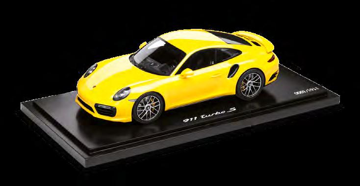 Model cars 1 : 18 911 Turbo [ 3 ] [ 4 ] 911 Turbo S Limited Edition. Limited to 1,911 units [ features limited-edition serial number ]. In Racing Yellow. Black interior.