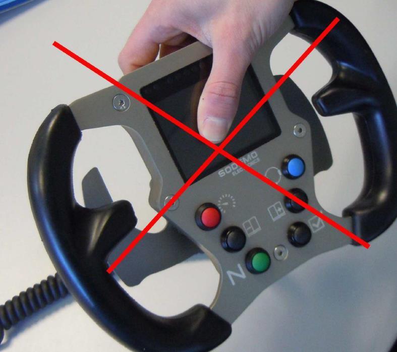 4.3.3 STEERING COLUMN JOINT For safety reasons, it is recommended to thoroughly inspect the steering column joint after each shock or crash. 4.3.4 STEERING WHEEL GLASS When removing the steering wheel some drivers or mechanics may push the glass with their fingers.