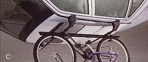 Volvo OMA Travel Page 5 of 9 C. Upright Bicycle Rack Corrosion-resistant steel mounting tray and security lock. Load bars hold up to four bicycle racks.