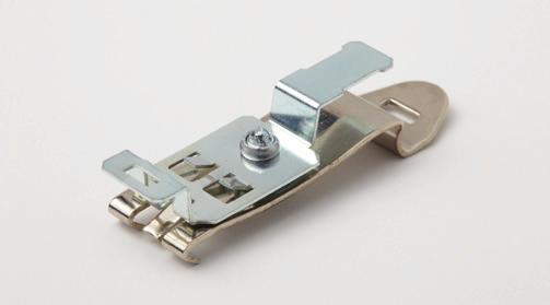 CONTA-CONNECT Mounting foot for DIN rail installation MF-SABK The mounting foot MF-SABK/35/Z (for 35 mm DIN rails) is used as a universal holder for the shield-connection brackets, for cable clamping