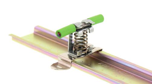 Shield-connection clip SAB...MF The SAB /MF/35 can be installed on a DIN rail. The SAB /MF/35 is snapped on directly via the internalspring MF/35 foot without using any tools.