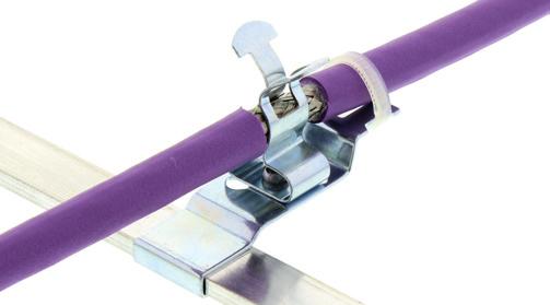 The strain relief bracket can be used with a cable tie to relieve strain.