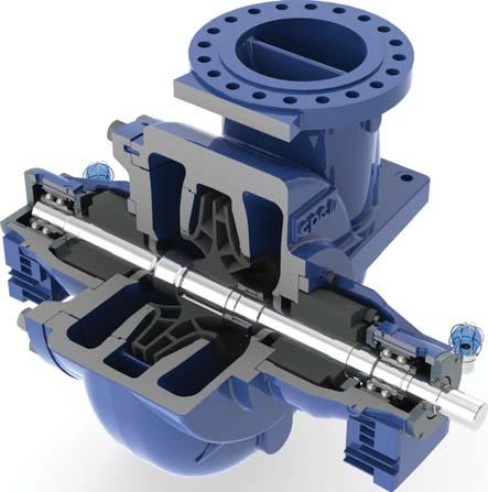 Rigid design shaft for minimal deflection to meet and exceed Inpro/Seal bearing housing closures. Heavy duty baseplate, drip rim or drip pan designs.