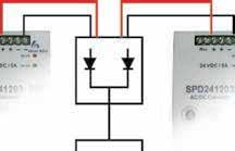 The redundant module allows the connection of two or more power supplies,