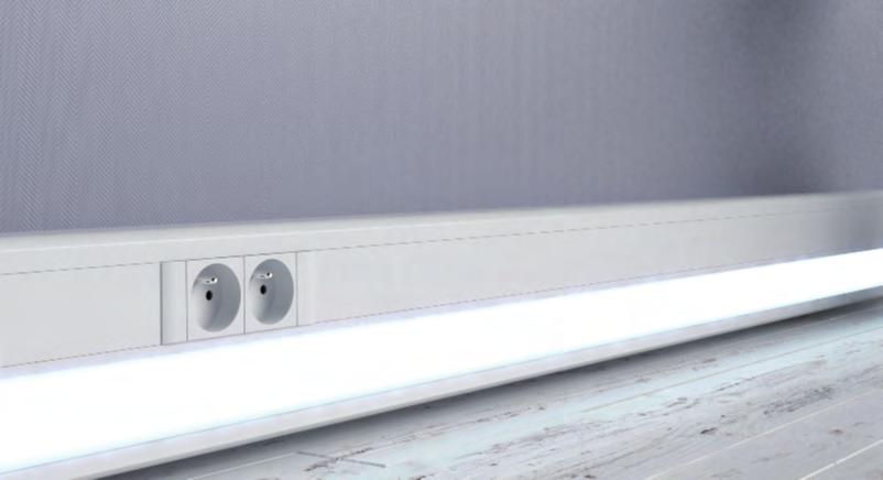 Intuitive movement, visual comfort legrand has enhanced its perimeter cable routing range (mini-trunking, plinths, trunking and columns) with the addition of the illumination function.