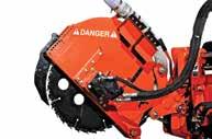 A centerline trencher w/a maximum trench depth of 63 in (1.6 m). H314 TRENCHER Angle of departure 35 Trench depth, max 52 in 1.
