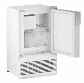 WH95FC 14 Marine Crescent Ice Maker Marine Series FEATURES & BENEFITS PERFORMANCE Uses less than 3 gallons (11,4 litres) of water to produce up to 23 lb (10,4 kg) of ice per day Up to 12 lb (5,4 kg)