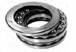 Double rows thrust ball bearings Bearing ISO dimensions Load ratings Speed limits Weight Calculation factors Type Version d D H C Co Grease Oil D1 B rs r1s mm kn kn r/min r/min kg min min 52312 50