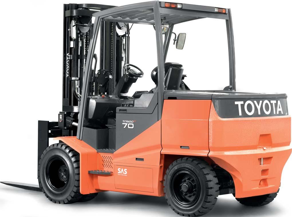Toyota Traigo HT The all-new Toyota Traigo HT Safety Productivity Durability Comfort The Toyota Traigo HT counterbalanced forklift is a heavy-duty electric truck designed to ecel in its safety,