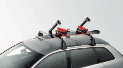 The smart transport solutions from Audi Genuine Accessories give you the freedom to spend your leisure time as you want. 2 1 Roof rails An attractively-designed, worthwhile addition.