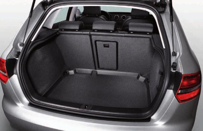 Washable, robust and resistant to acid. The lip around the edge better protects the luggage compartment floor from any leaking fluids. For the A3 Sportback only.