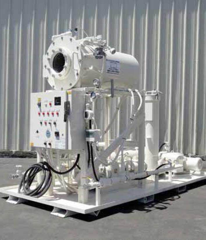 Dielectric Oil Purifier Systems (DOPS) Designed to remove all impurities from dielectric insulating oils in multi-pass Dielectric Strength to meet or exceed 40 Kva per ASTM D877 Interfacial Tension