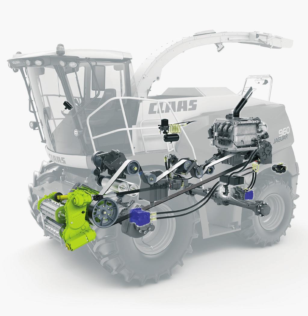 Technical description CLAAS Jaguar 960 Tier 4i The machine used is a JAGUAR 960, which meets the emission standards Tier 4i or respectively Euro 3b.