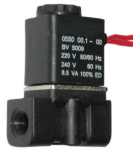 6 Voltage Options: 2 Way, Direct Acting, Normally Closed Operating Temp: 5 to 80 deg.