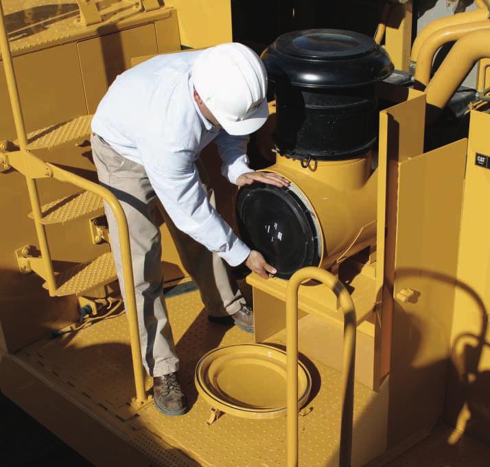 Serviceability Count on Caterpillar for simplified service and the most productive uptime. Grouped Service Points.