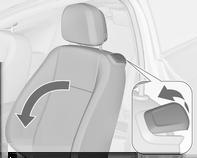 Seat folding on manual operated seats To restore, slide the seat backwards to the stop. Lift backrest to upright position without operating any lever. Ensure backrest engages.