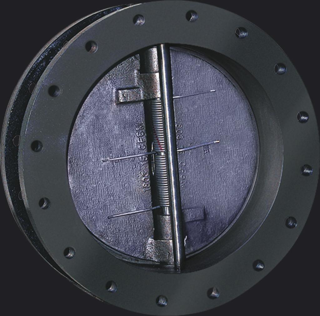 Double door, spring loaded, wafer check valve designed to protect your gas or liquid piping systems.