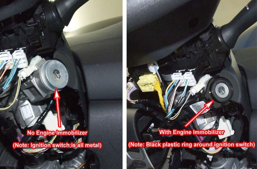 Determining if your Yaris requires a transponder key bypass module: If your Yaris has the Engine Immobilizer a transponder