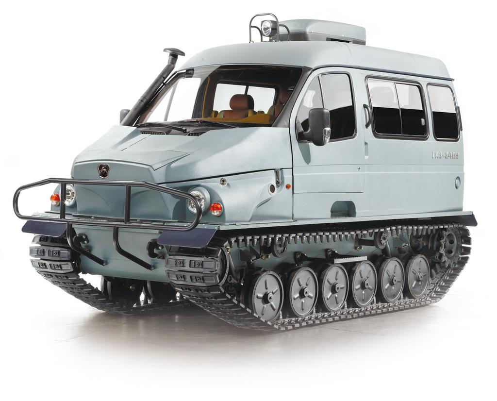 Bi-xenon lights Excellent visibility Air-conditioning is a versatile amphibious all-terrain tracked vehicle built for the toughest road conditions and climates to carry people and cargo across