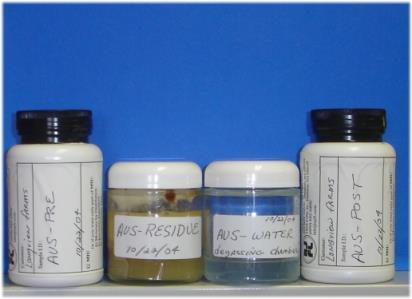 As in Test ONE and Test TWO, a six ounce sample was taken of Test THREE oil after (post) the Molecular Distillation process and was sent to the laboratory.